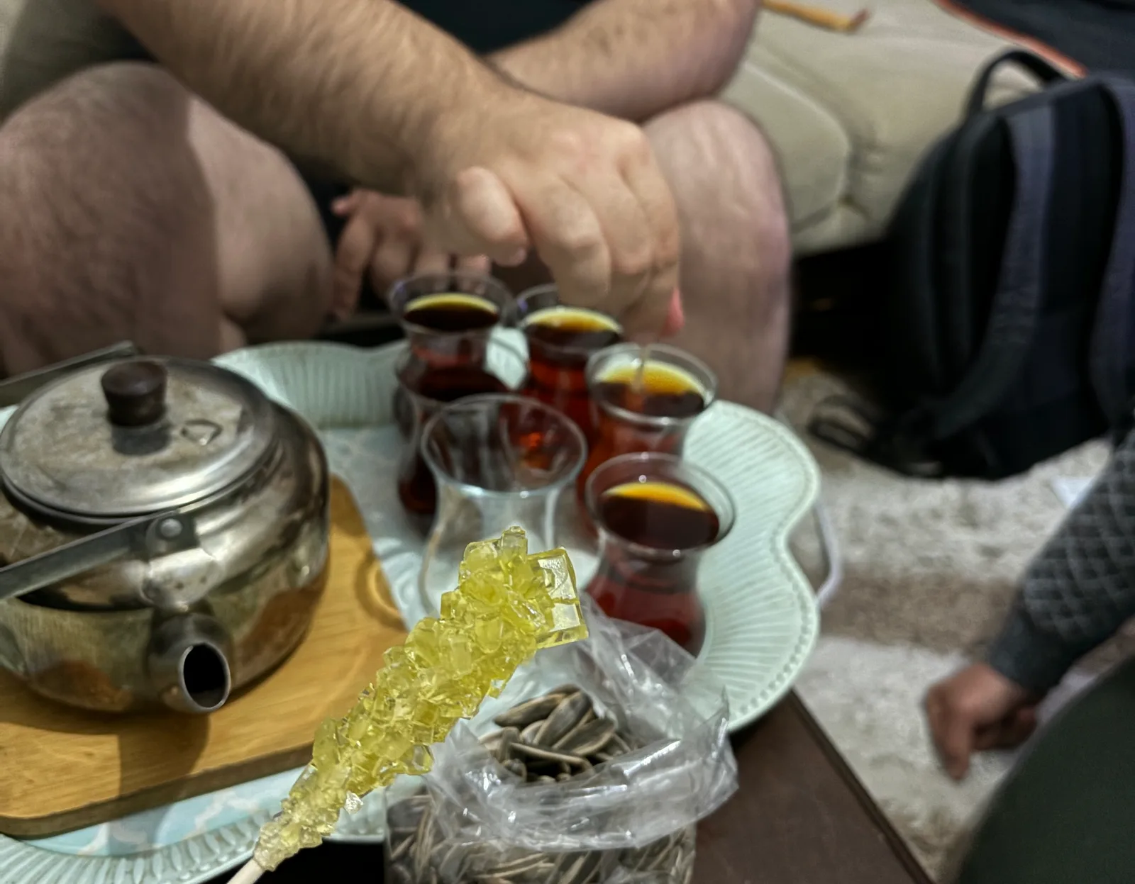 Turkish tea and saffron sugar