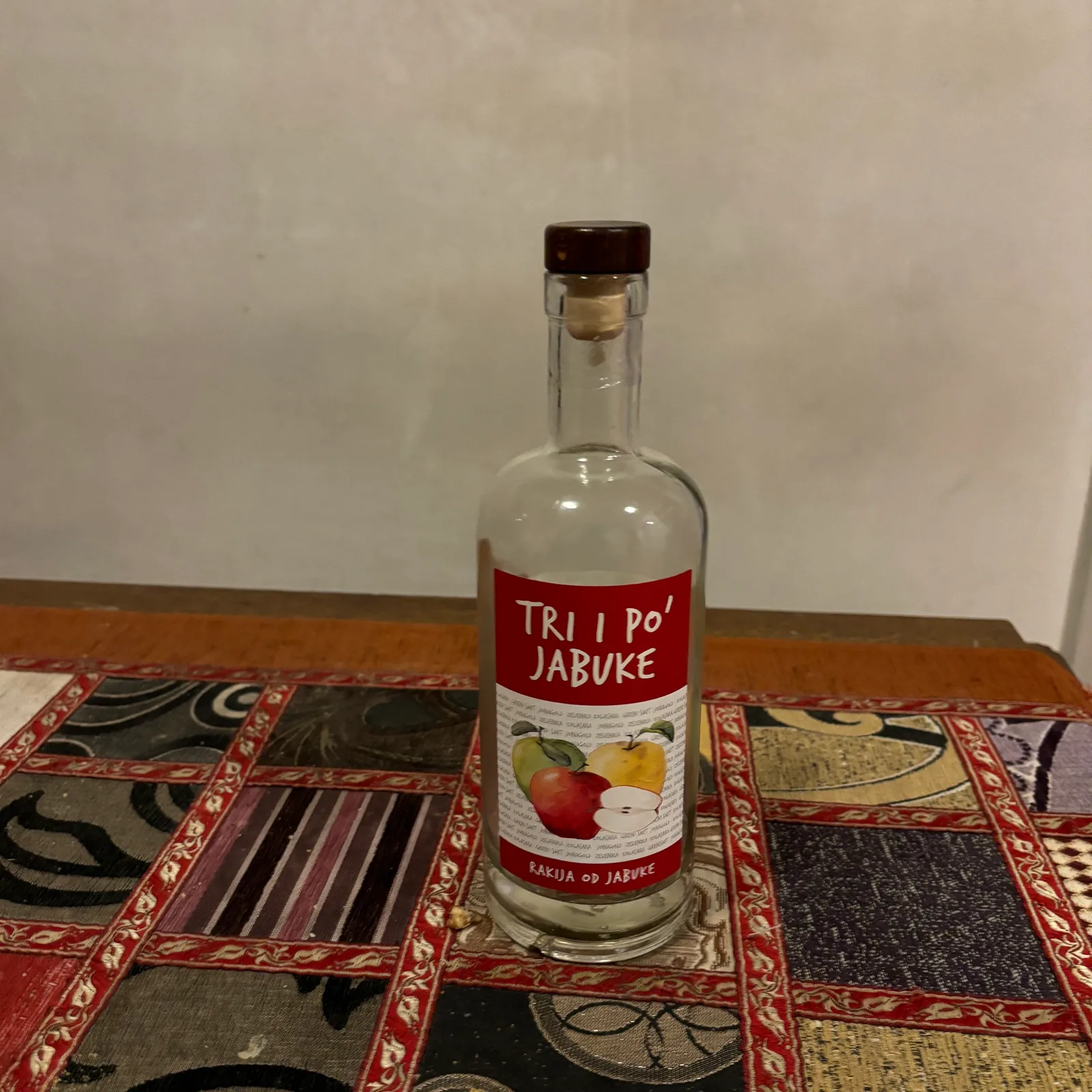 The rakija, drained