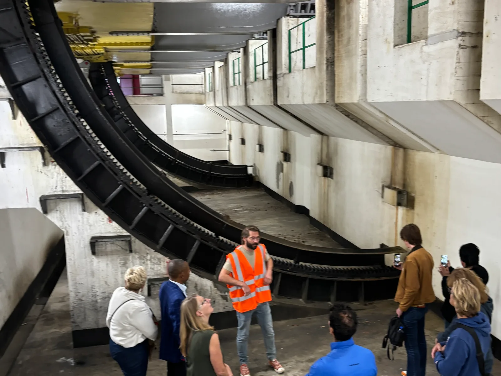 The control room beneath the bridge