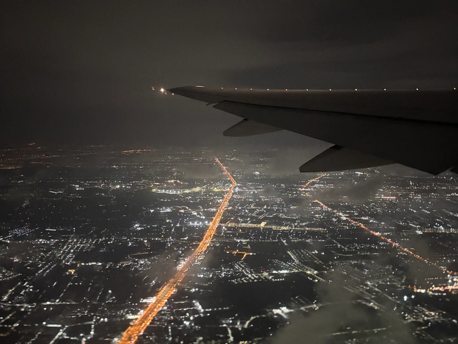 On the flight to India